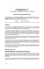 Minutes Of Special General Meeting Held On 29 April 2025